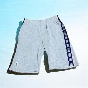 NBA Men's Gray Fleece Athletic Sweat Shorts with Side Logo Tape